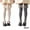 White + Grey, variant on Esaierr 2 Pairs Girls Knee High Socks for Kids Toddler Anti-Pilling Thigh High Socks Bow Stockings Spring Fall Compression Socks