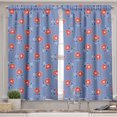thumbnail image 2 of Ambesonne Folk Art Valance & Curtain, Polka Dots and Flowers, 55"x30", White Violet Blue and Scarlet, 2 of 7