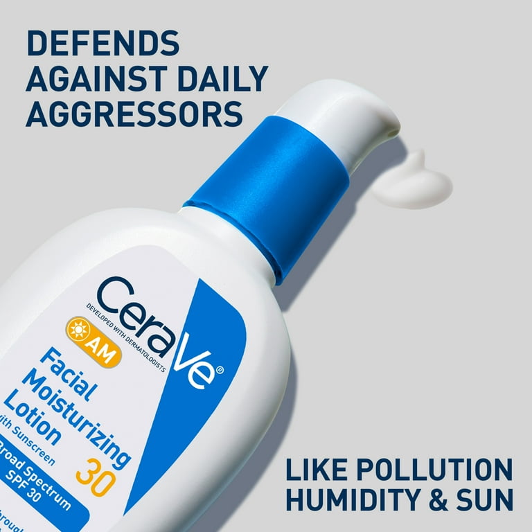 CeraVe, AM Face Moisturizer with SPF 30, 3 oz, 2 pack - Walmart.com