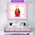 thumbnail image 5 of Happy Valentine's Day Basset Hound Brings Love Heart Tapestry Bassets Dog Breed Lovers Gifts Idea Wall Hanging Backdrop Home Decor - 02028, 5 of 5