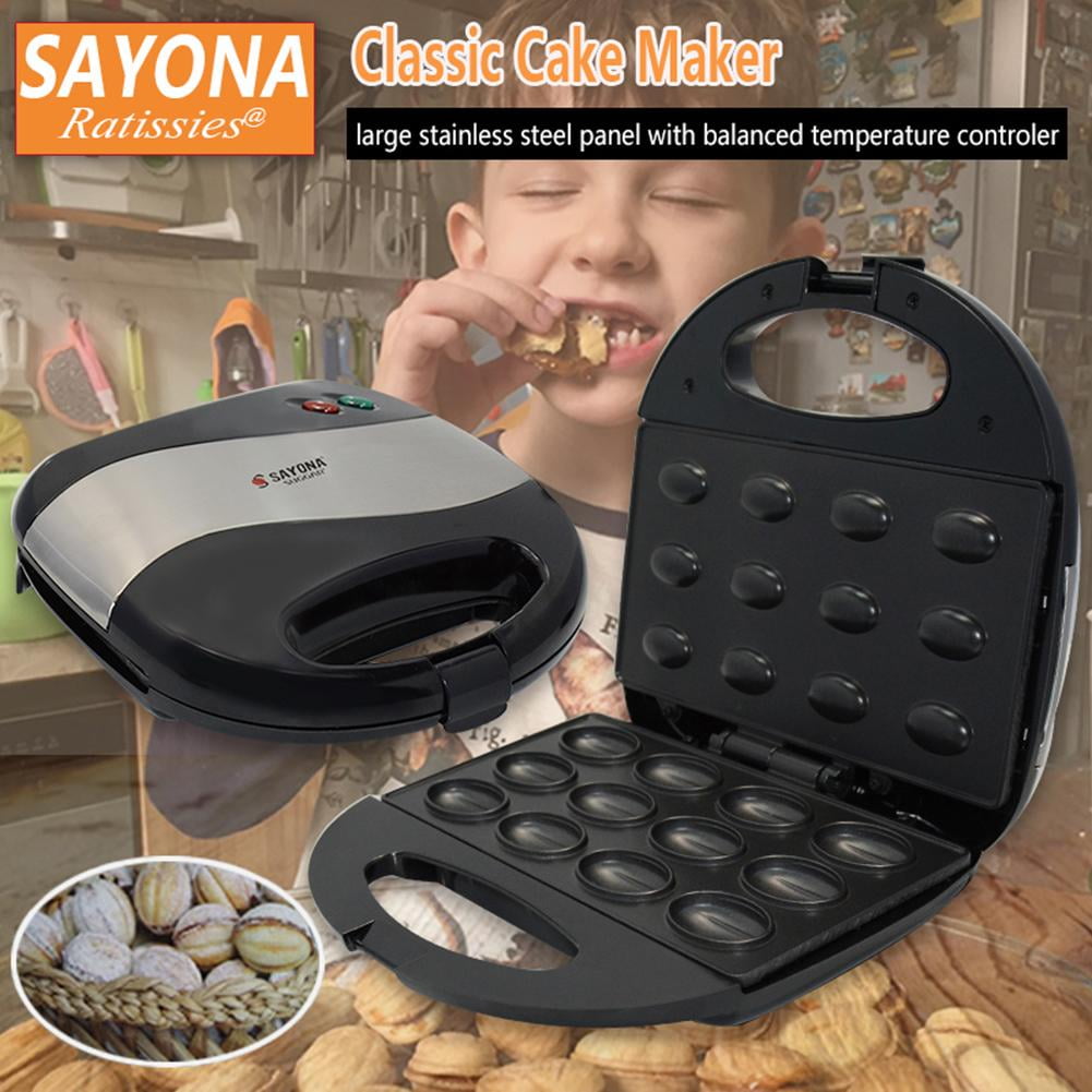 SAYONA 750W Household Electric Walnut Cake Maker Sandwich Breakfast Machine New