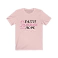thumbnail image 3 of Faith Courage Hope Pink Ribbon Awareness T-Shirt, 3 of 3