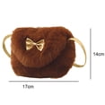 thumbnail image 2 of Bolsos de hombro mini peludos con nudo de lazo para niñas y niños pequeños Bolsos cruzados, 2 of 6