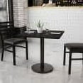 thumbnail image 2 of Flash Furniture 30'' Square Black Laminate Table Top with 18'' Round Table Height Base, 2 of 4