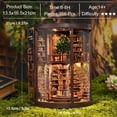 thumbnail image 3 of Book Nook Kit, 3D Wooden Puzzles for Adults, DIY Miniature House Kit for Adults, Booknook with LED Light, Gifts for Family, Friends, 3 of 7