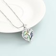 thumbnail image 4 of Hummingbird Urn Cremation Jewelry Abalone Shell Heart Urn Ashes Necklace for Women Men Memorial Keepsake Necklace of Loved One, 4 of 7