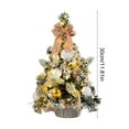 thumbnail image 3 of Árbol De Navidad De Pvc Mini árbol de Navidad dorado con luces, 27 x 14,5 x 14 cm, adorno de escritorio para decoración del hogar y fotografía (1 unidad) JASKFLY, 3 of 6