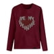thumbnail image 4 of Camiseta de mujer Camisetas divertidas lindas de manga larga de otoño Camiseta Hearth Love Camiseta de regalo Tops Blusa Regalo para parejas Pompotops  gfhjh15591, 4 of 4