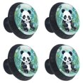 thumbnail image 2 of 4 Pcs Panda Knobs for Kitchen Cabinet Cupboard Dresser Bookcase Drawer Pulls Handles Round Home Decor, 2 of 8