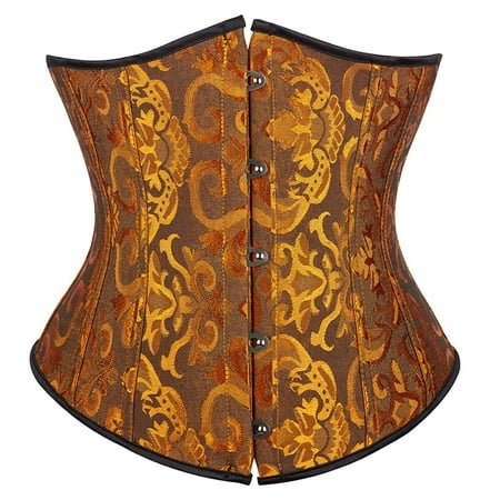 FJHNGBDH Women Bustier Shape Shapewear Corset Jacquard Court Belt Solid Color Vintage Goth Body Suit