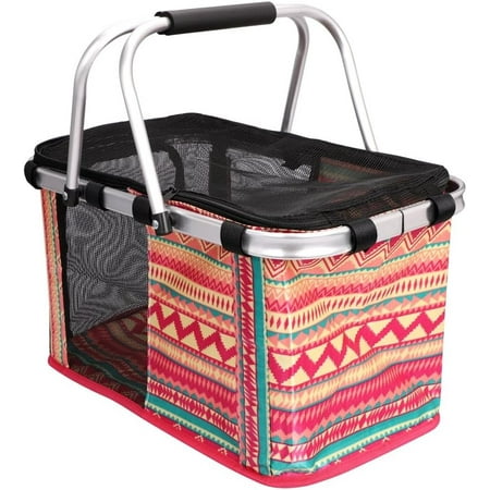 Cat Carrier Bag Foldable Dog Carrier Basket Puppy Handbag Portable Small Pet Travel Box Breathable Mesh Outdoor Carrier Cage for Schnauzer Teddy Poodle