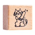 thumbnail image 1 of Sello de gato, animal lindo para niños, sello de goma de madera para manualidades DIY, planificador Enfermero, 1 of 9