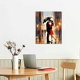 thumbnail image 2 of JRXY  Paris Eiffel Tower Canvas Wall Art Street Under Red Umbrella Man and Woman Picture Print Abstract Couples Romantic Scenery  Artwork for Girls Room Wall Decor 16x20 inch 16x20 in, 2 of 4