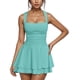 thumbnail image 1 of mfyjkho Vestidos para mujer, Vestido camisola de mujer de color liso con cuello de un solo personaje, tubo ajustado, falda de doble capa y pliegues Vestidos festivos m, 1 of 4