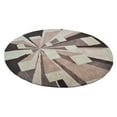 thumbnail image 4 of Rugsotic Carpets Hand Tufted Wool Eco-Friendly Area Rugs - 8'x8', Round, Brown Multicolor, Modern Contemporary Design, High Pile Handmade Anti Skid Rugs for Living Room, Bed Room (K00652), 4 of 6