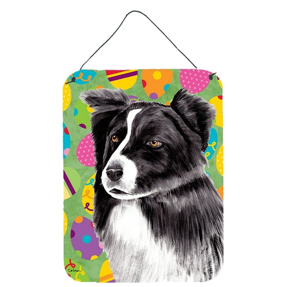 Border Collie Easter Eggtravaganza Wall or Door Hanging Prints