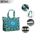 thumbnail image 3 of Traditional Sacred Mala Duffel Tribal Boho Weekender Bag with Mystic Zen Design, Artistic Vintage Ethnic Ornament Travel Tote, Meditation Inspired, 3 of 5