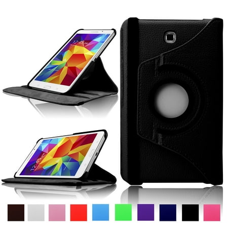 Infiland Samsung Galaxy Tab 4 7.0 / Galaxy Tab 4 Nook 7.0 7-inch Tablet Case, 360 Degrees Rotating Stand Cover, Black