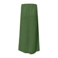 thumbnail image 5 of Arnsht Cotton Linen Maxi Skirts for Women Trendy Summer Comfy Drawstring Waist A Line Skirts Cute Vacation Boho Long Flowy Skirts Green XL, 5 of 6