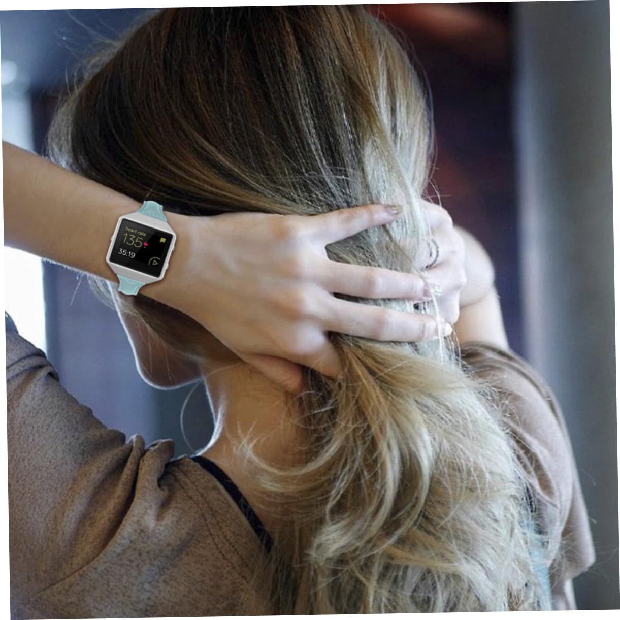 SLGHLSAHG Bands for Women Watch Band Blaze Watch Leather Strap Replacement Straps Blaze Bands with Frame Blaze A15840