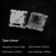 thumbnail image 2 of Gateron KS-9 RGB Mechanical MX Type Key Switch - Clear top (90 Pcs, Black), 2 of 7