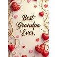 thumbnail image 4 of LUUFILx Best Grandpa Ever Backdrop Banner Grandfather Day Party Decorations Heart Design Background for Birthday Celebration Event Photography Props, 4 of 8