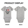thumbnail image 3 of I Heart Portuguese Water Dog Funny Baby Romper (Gray, 6-12 Months), 3 of 5