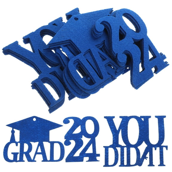 OUNONA  18 Pcs Iridescent Graduation Vase Hanging Card Bride