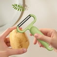 thumbnail image 3 of Stainless Steel Peeler, Multifunctional Potato Peeler for Fruit, Vegetable & Melon, Kitchen Knife Peeler with Hanging Hole, Kitchen Gadgets for Easy Food Prep, 3 of 6