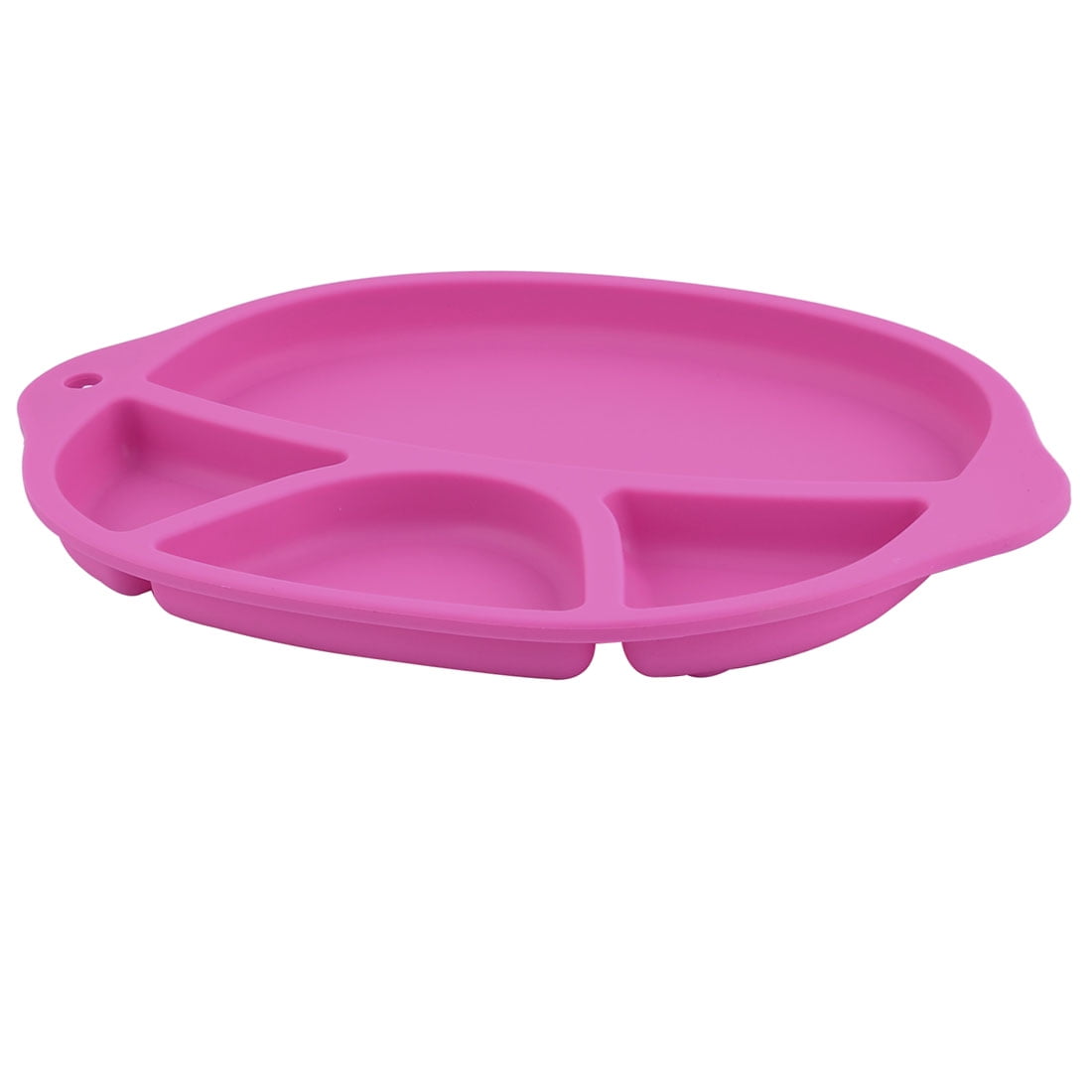 Restaurant Rubber Oval 4 Compartments Food Divided Tray Dinner Plate