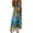 Sky Blue, variant on Fesfesfes Women Dress Sling Mid-waist V-neck Sleeveless Stripe Printing Slim Beach Long Dress Sale Tops on Clearance
