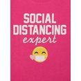 thumbnail image 2 of Wonder Nation Girls Distancing Emoji Girls Short Sleeve Tee, Sizes 4-18 & Plus, 2 of 3
