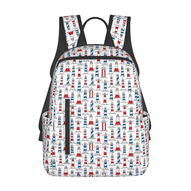 Fotbe Lighthouse And Beacon Mochila Ligera para Hombres y Mujeres - Duradera y Resistente al Agua, Ideal para Escuela, Trabajo, Viajes y Uso Diario