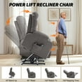 thumbnail image 6 of Korser Power Lift Recliner Chair for Elderly with Massage for Living Room,Grey, 6 of 7