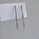 thumbnail image 3 of Pendientes largos de plata con línea de cristal para mujer, aretes colgantes con cadena llamativos de diamantes de imitación elegantes, joyería para fiesta y boda para niñas, 3 of 5