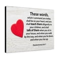 thumbnail image 4 of Scripture Walls  These Words Deuteronomy 6:6-7 Bible Verse Canvas Christian Wall Art Ready to Hang Unframed, 4 of 9
