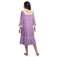 thumbnail image 3 of Moomaya Printed Lace Neckline Nursing Sleepwear Cotton Button Placket Nightdress, 3 of 6