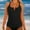 Black, variant on Women's Swimwear Tankini Set Bikini Top With Swim Shorts Beach Pool Outfit Water Aerobics Swimsuits Galaxy Skirts for Women Sports Swimsuits for Women Sports Swimsuits for Women with Zipper in Back