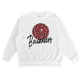 thumbnail image 4 of Women's Gameday Couture  White Tampa Bay Buccaneers Script Logo Oversized Premium Fleece Pullover Sweatshirt, 4 of 7
