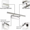 thumbnail image 3 of 3W LED bathroom mirror wall light adjustable 180° with stainless steel switch light 25cm white light, 3 of 4