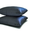 thumbnail image 5 of The HomeCentric Luxury Lumbar Pillow Cover Midnight Blue Pack Of 2, 20"x28" (50x70 cm) Art Silk Plain & Solid Oblong Pillow Cover, Solid Modern Style - Midnight Blue Luxury, 5 of 5