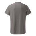 thumbnail image 5 of Summer Savings Clearance! Edvintorg Tracksuits For Men Set Men's Fashion Movement Leisure Solid Splicing Short Sleeve Round Neck Coat Elastic Waist Shorts Suit Gray XXL, 5 of 7