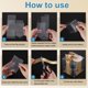 thumbnail image 4 of Uxcell 5 Pcs Cajas de Regalo Transparentes, Cajas de 90x90x90mm para Fiestas con Cinta Dorada y Etiqueta en Blanco, 4 of 6