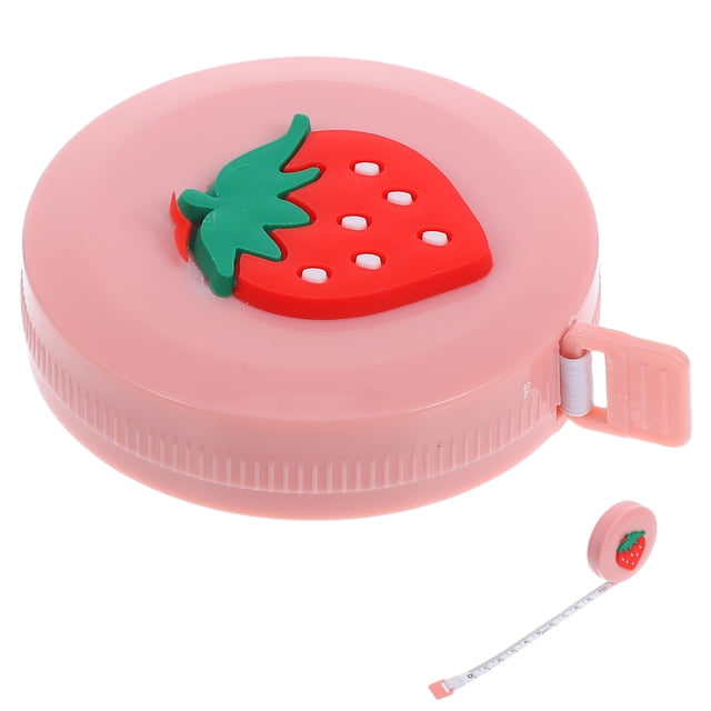Bonita cinta métrica portátil de dibujos animados para medidas corporales y costura, escala dual en pies y metros, ideal para niños y proyectos de manualidades.