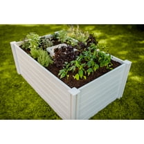 Vita 3'x5' Vinyl Keyhole Garden, White, VT17102