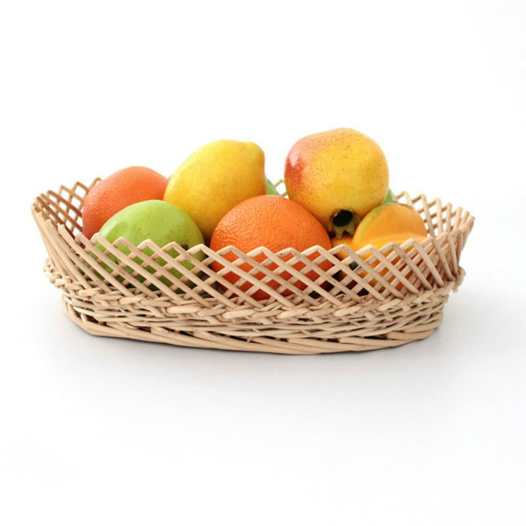 Angoily 2pcs Chips Snack Basket Fried Food Container Containers Metal  Hanging Storage Bin Metal Storage Bin Fruit Basket Round Basket Tray Oval  Tray