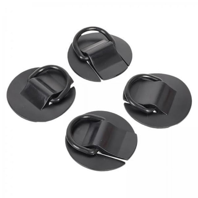 2x4x D Anillos Parche PVC Cubierta Accesorios Cordón Hebillas Para Barco Bote Tabla De Surf Negro