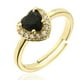 thumbnail image 1 of Anillo de dedo Corazón de diamantes de imitación: Joyería de anillo midi de moda ajustable, 1 of 2