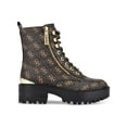 thumbnail image 2 of Guess Womens Fearne Faux-Leather Platform Combat & Lace-up Boots, 2 of 3