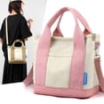 thumbnail image 3 of Bolso de lona, bolso bandolera de mano, bolso de mano de gran capacidad y múltiples capas, bolso para mamá y bebé, 3 of 6
